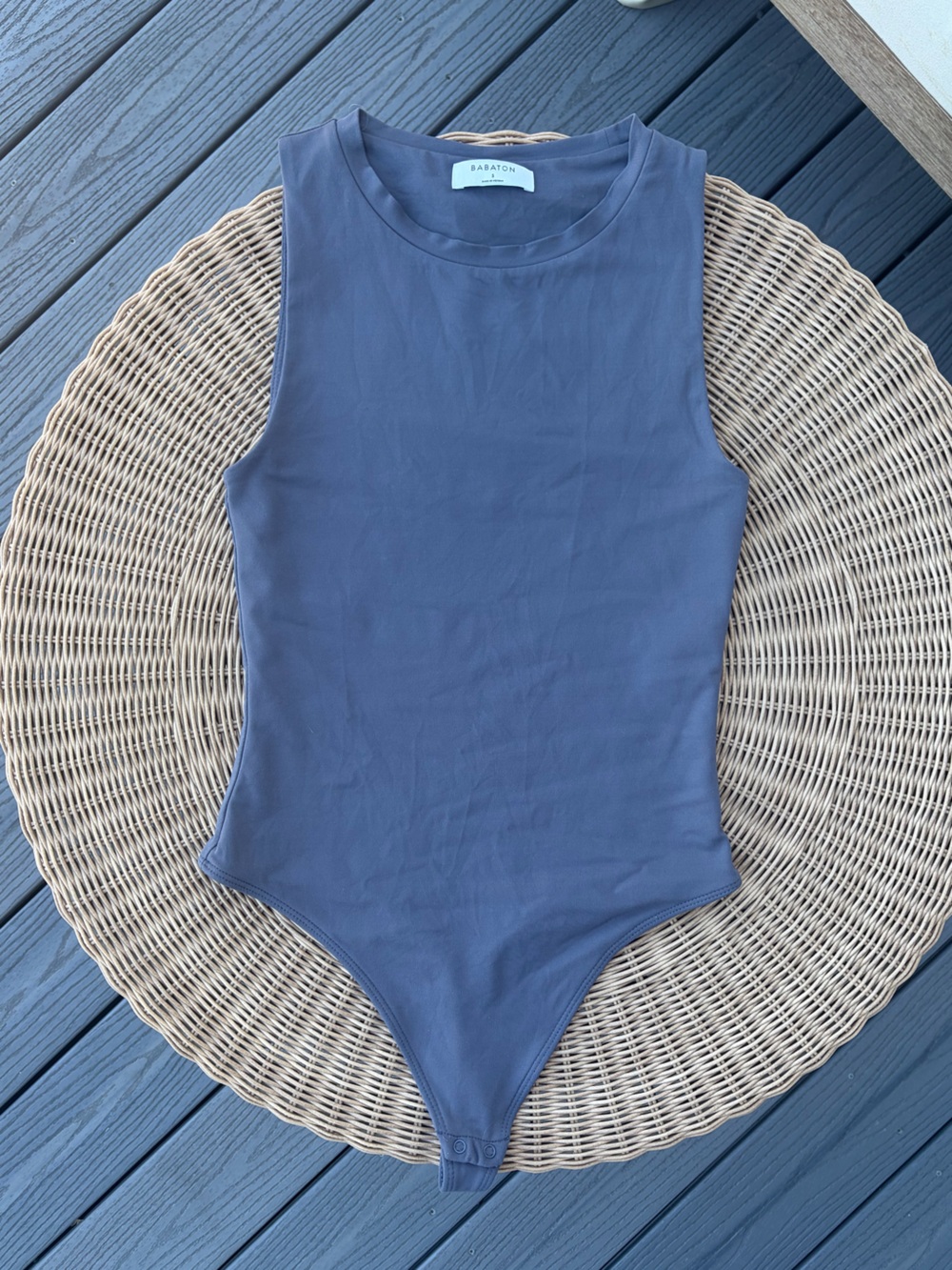 Aritzia Contour Muscle Bodysuit in Elegant Charcoal
